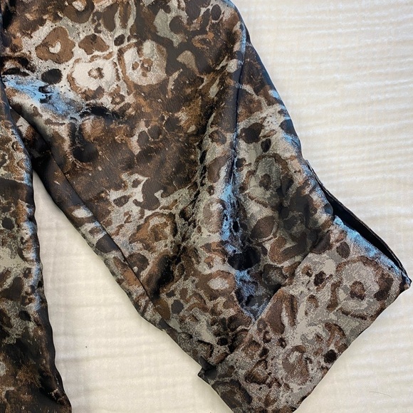 Tribal Brown Artsy Fall Zip Up Lightweight 3/4 Sleeves Jacket Blazer Size 16 - Picture 13 of 16